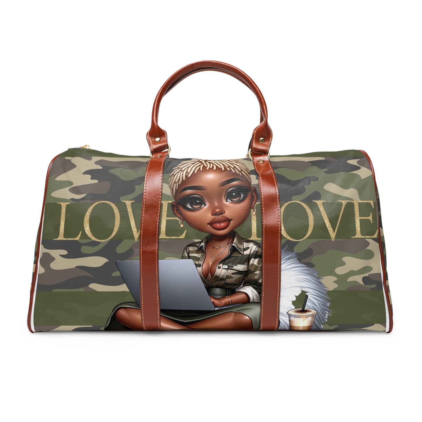 Love & Peace Camouflage Travel Bag