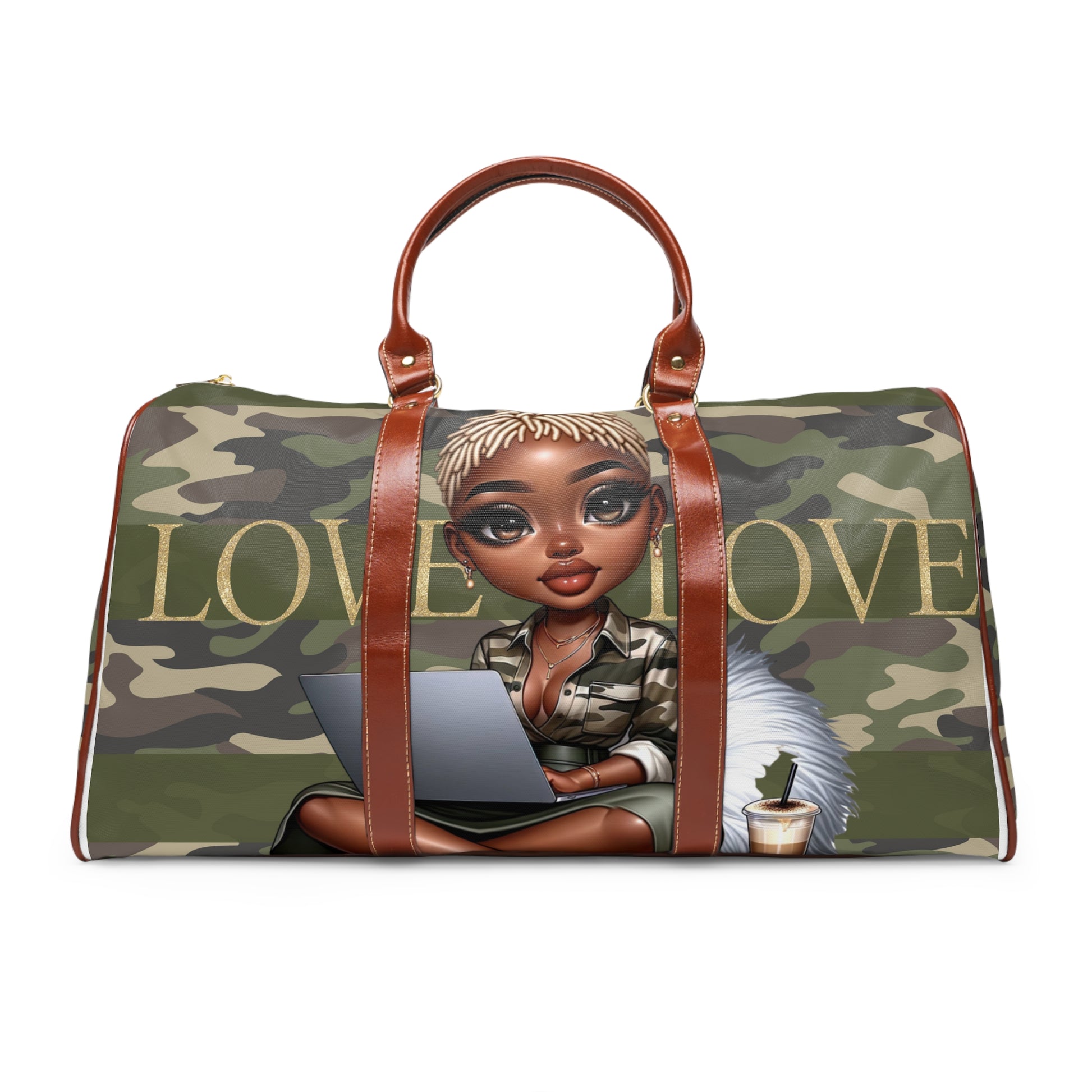 Love & Peace Camouflage Travel Bag