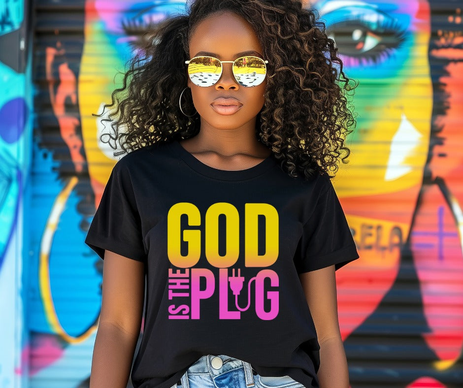 GOD'S THE PLUG T-SHIRT & Tumbler