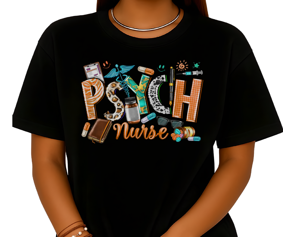 Psych Nurse DTF Transfer – Ready to Press