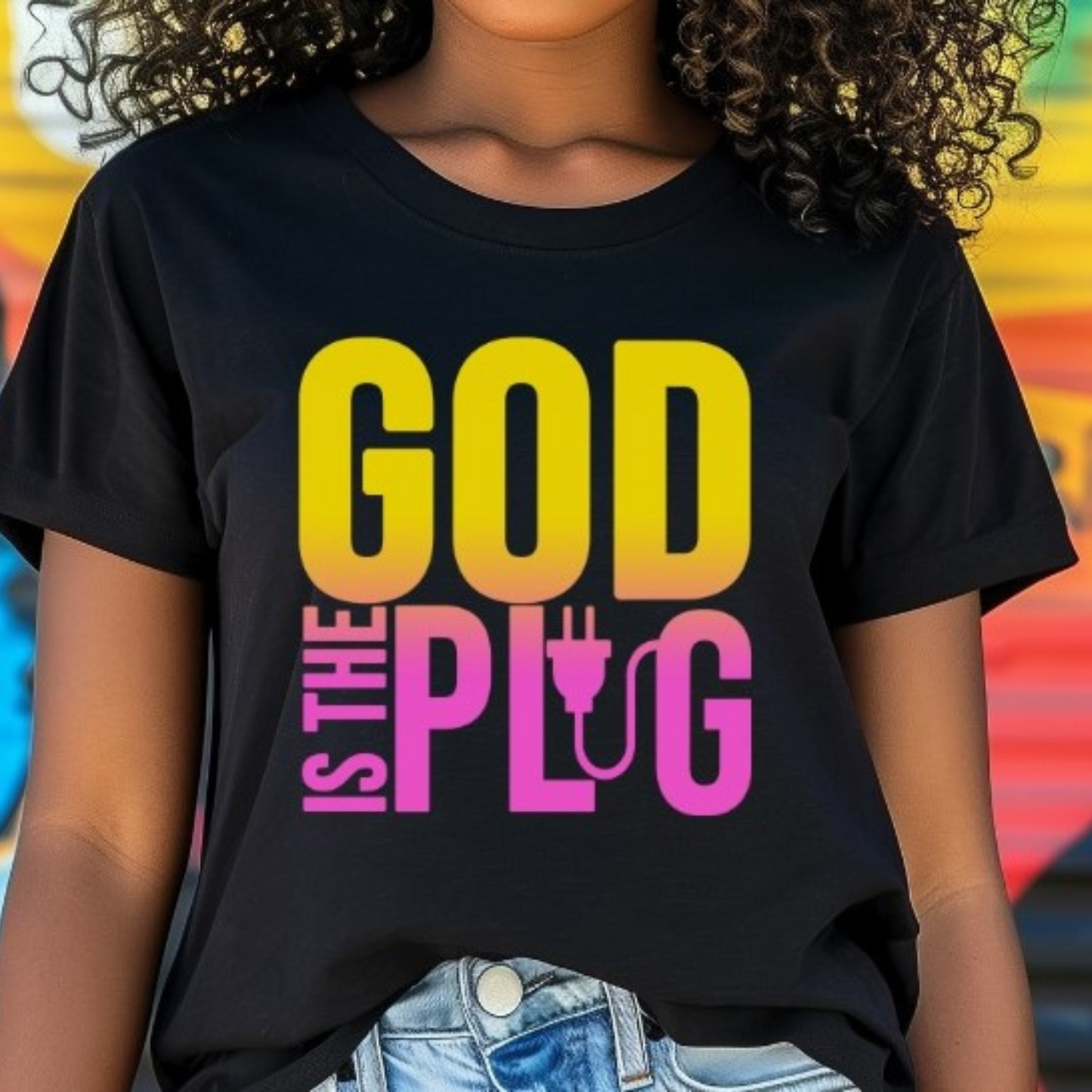 GOD'S THE PLUG T-SHIRT & Tumbler
