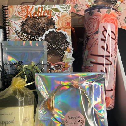 Personalized Faith & Floral Tumbler & Notebook Gift Set