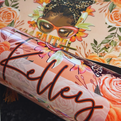 Personalized Faith & Floral Tumbler & Notebook Gift Set