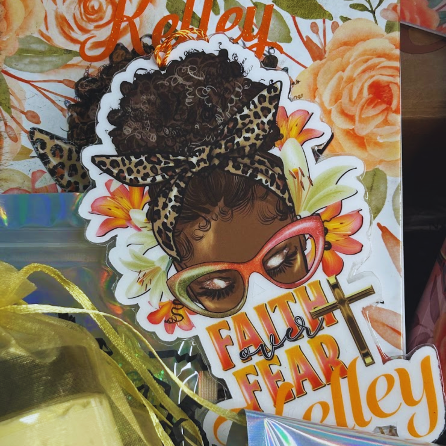 Personalized Faith & Floral Tumbler & Notebook Gift Set