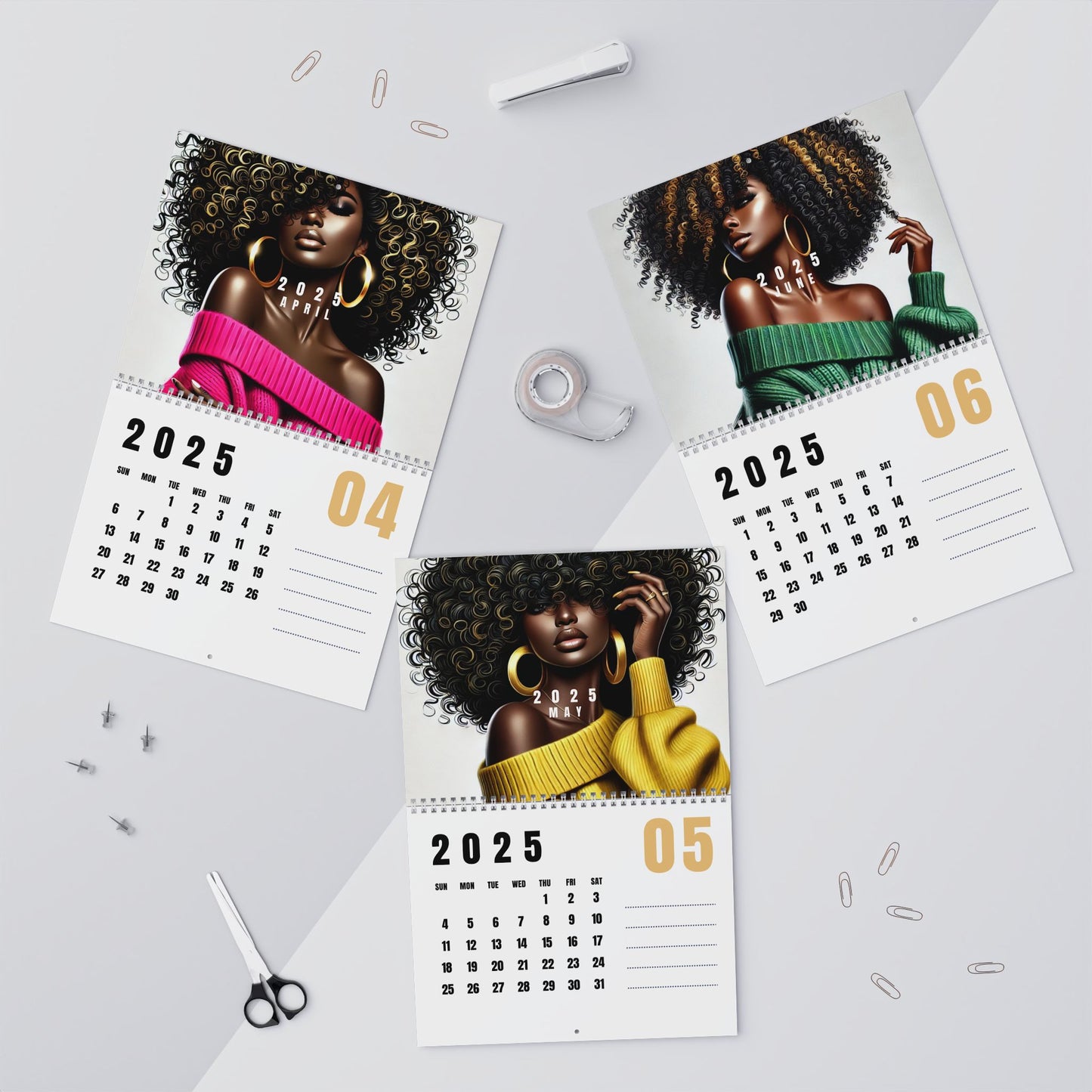 Queen of Curls Wall Calendar