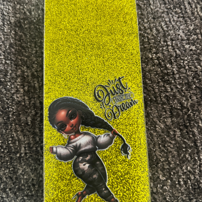 Just Chasing the Dream – Gold Glitter Resin Bookmark