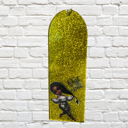 Just Chasing the Dream – Gold Glitter Resin Bookmark