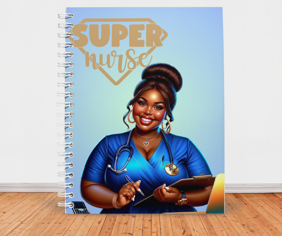 Curvy Super Nurse Spiral Notebook