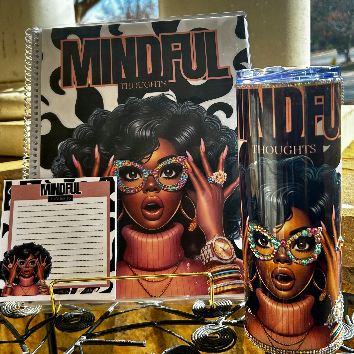 “Mindful Thoughts” Luxe Stationery & Tumbler Set