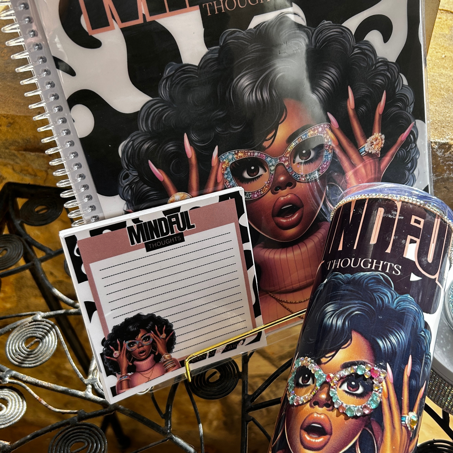 “Mindful Thoughts” Luxe Stationery & Tumbler Set