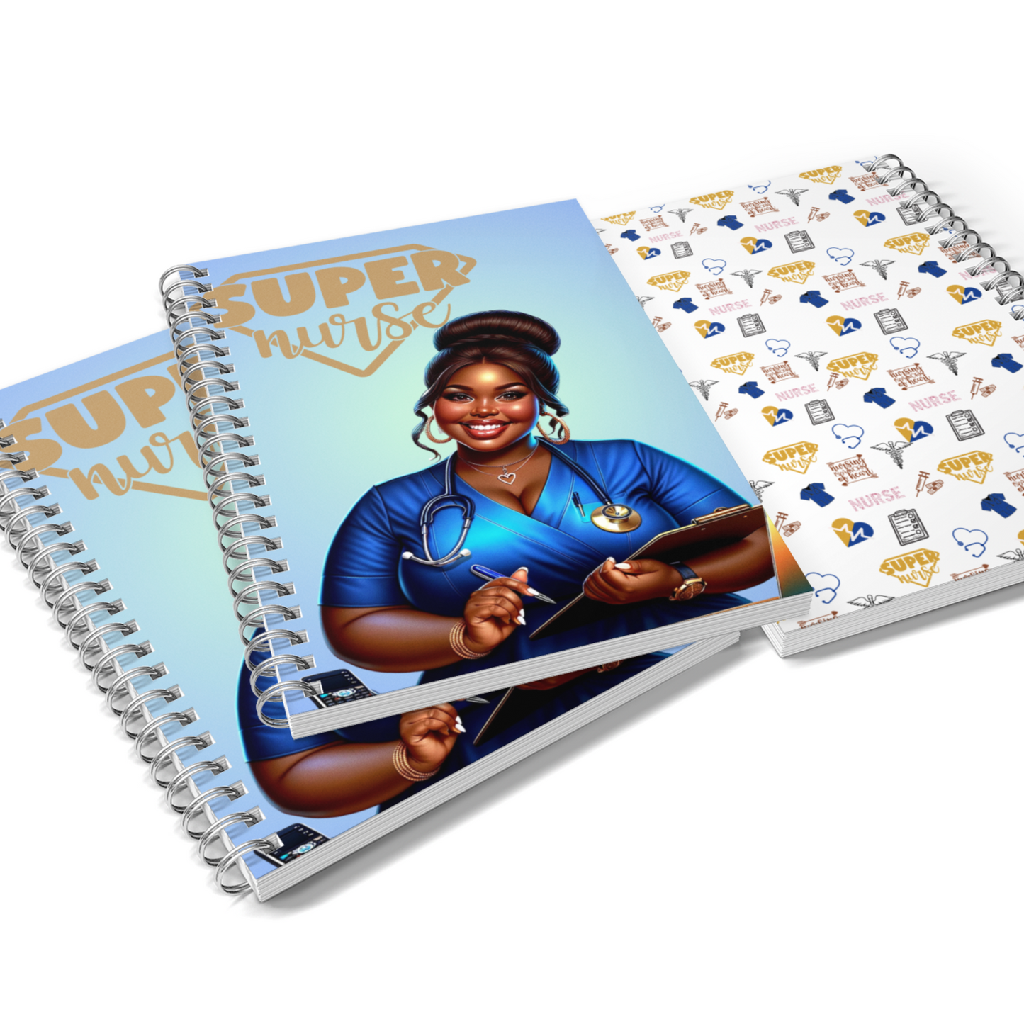 Curvy Super Nurse Spiral Notebook