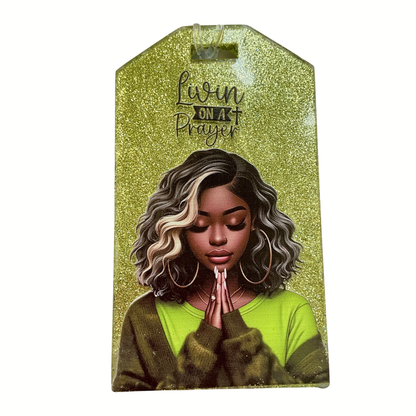 Faith-Fueled Luggage Tag – “Livin’ on a Prayer” Edition