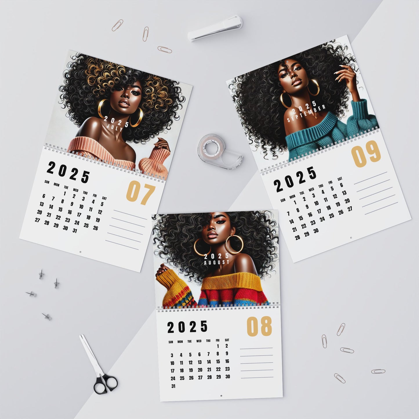 Queen of Curls Wall Calendar