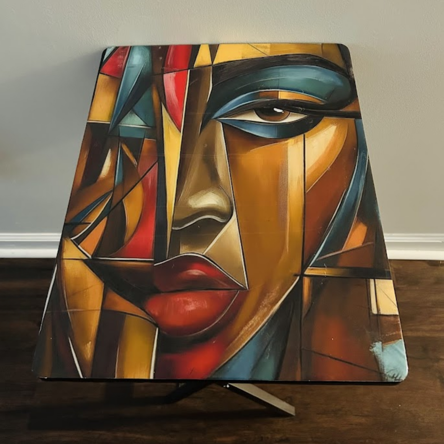 Colorful Abstract Tray Table-Epoxy Covered