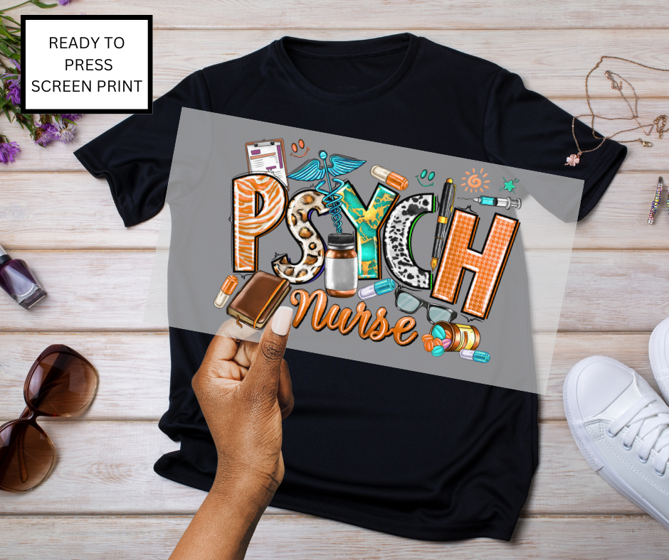 Psych Nurse DTF Transfer – Ready to Press