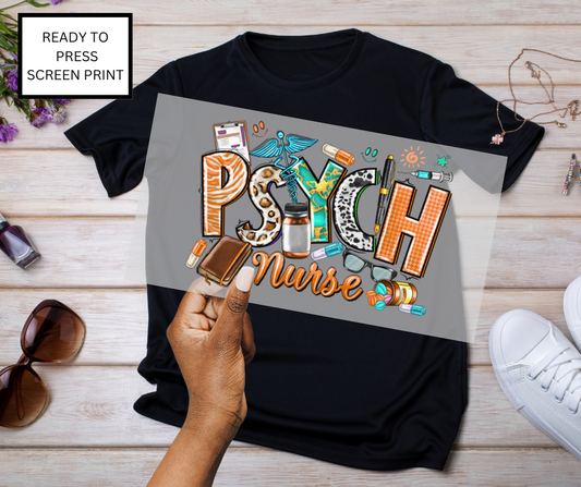 Psych Nurse DTF Transfer – Ready to Press