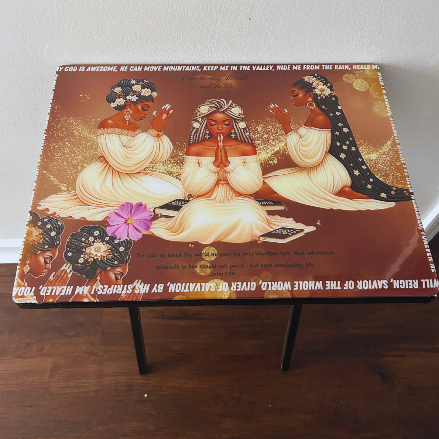 Prayer Tray Table (Epoxy Covered)