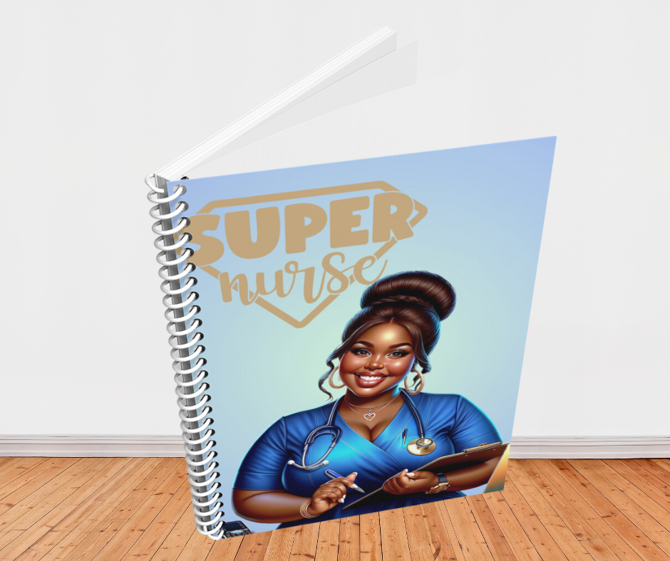 Curvy Super Nurse Spiral Notebook