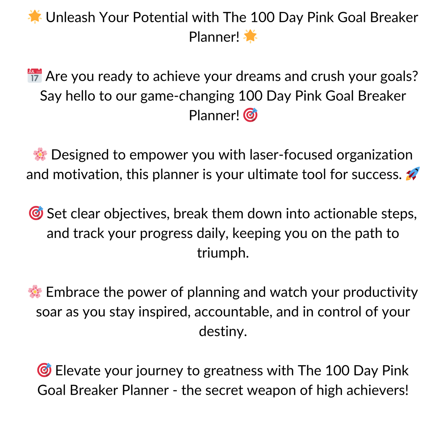 Goal Breaker Planner