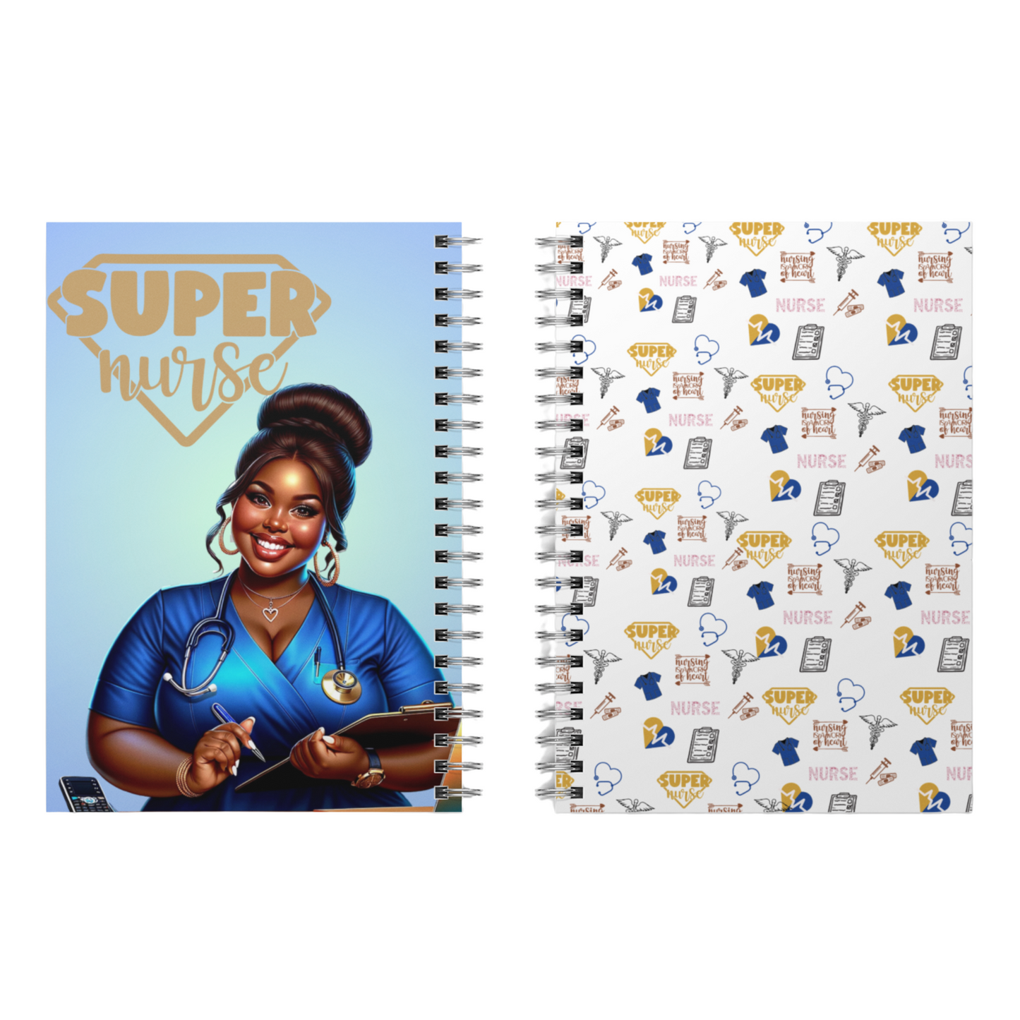 Curvy Super Nurse Spiral Notebook