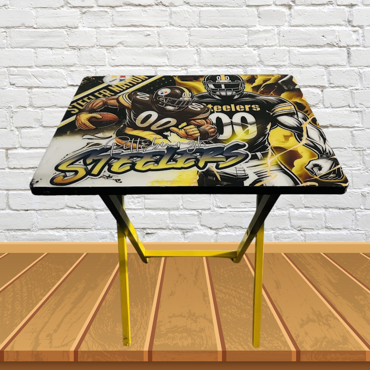 Football Themed Tray Table-Epoxy Covered