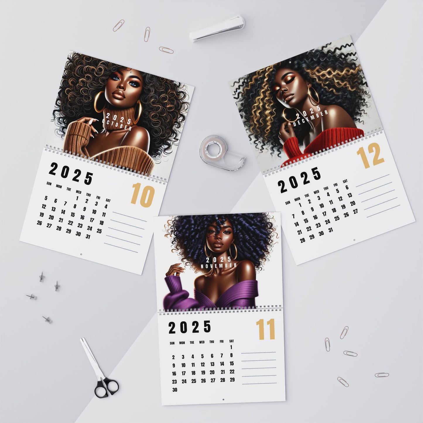 Queen of Curls Wall Calendar