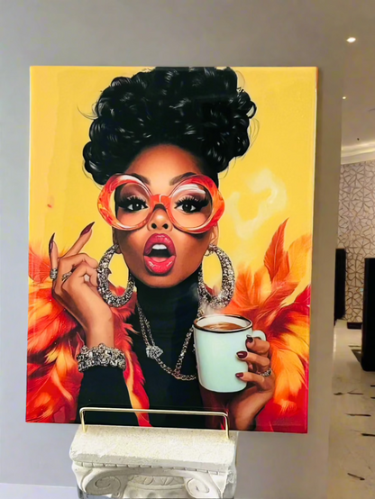 colorful black girl wall art