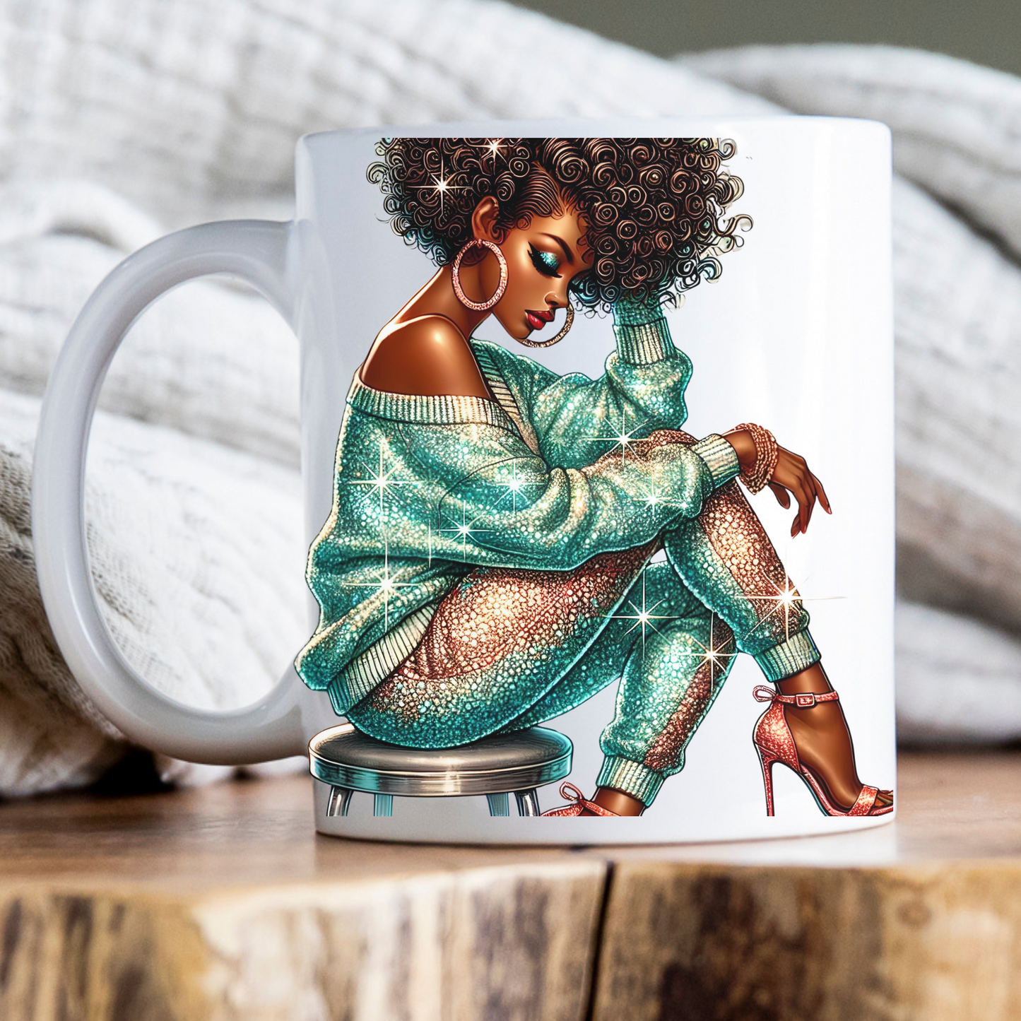 Sparkle & Shine Afro Glam Mug