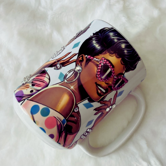 Glam Diva Rhinestone Coffee Mug