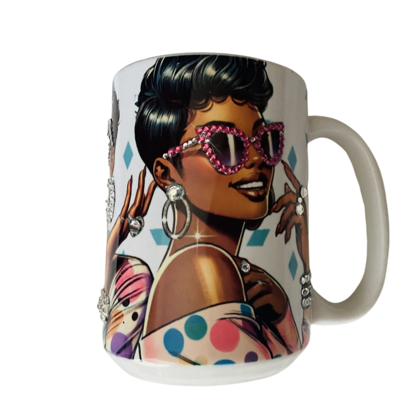 Glam Diva Rhinestone Coffee Mug
