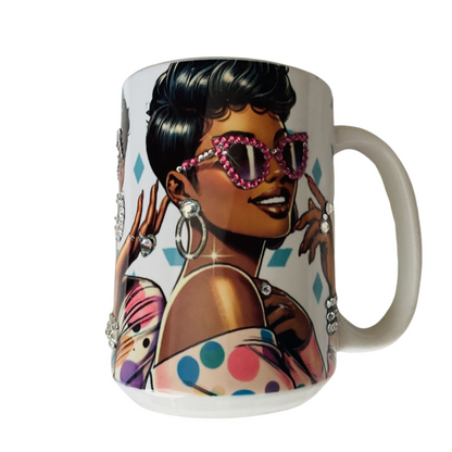 Glam Diva Rhinestone Coffee Mug