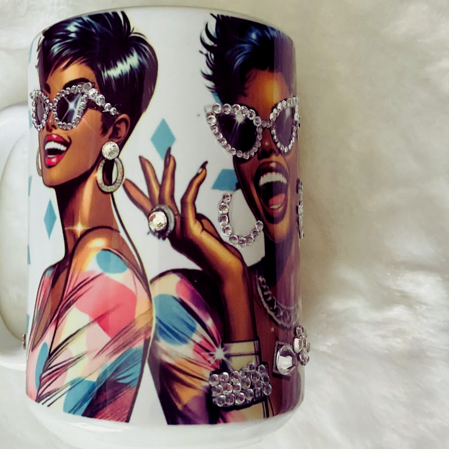 Glam Diva Rhinestone Coffee Mug