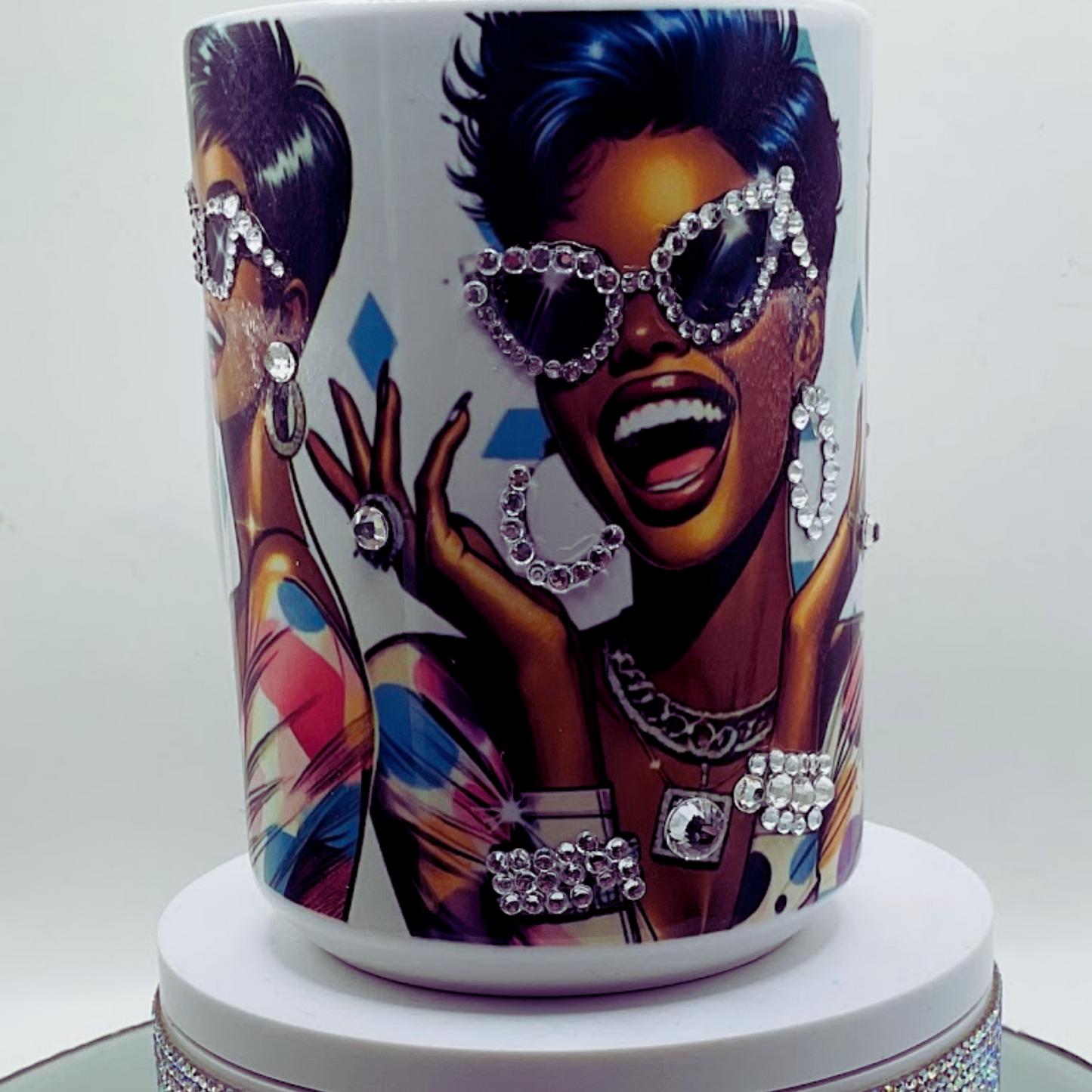 Glam Diva Rhinestone Coffee Mug