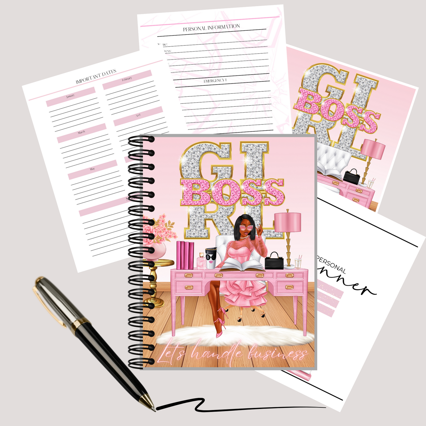 Pink Girl Boss Planner