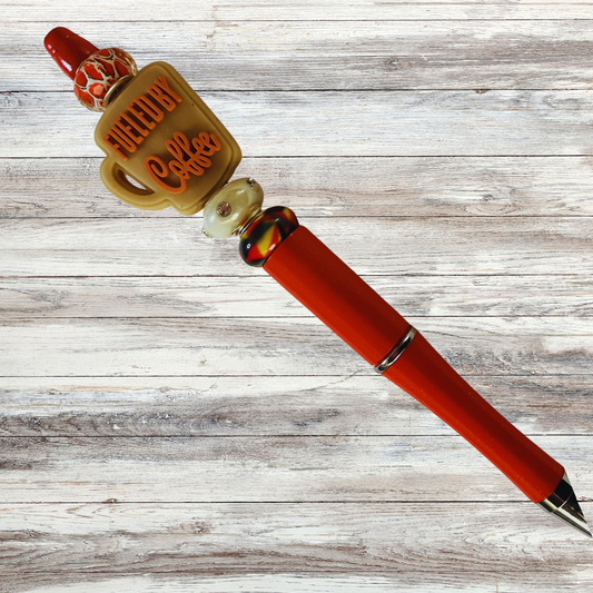 Fueled by Coffee Beaded Pen