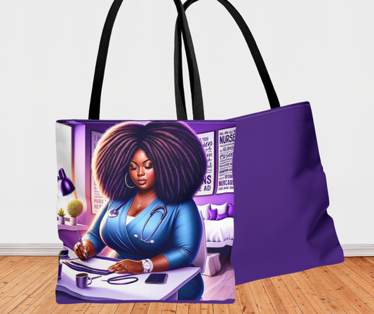 Purple Nurse Tote Bag